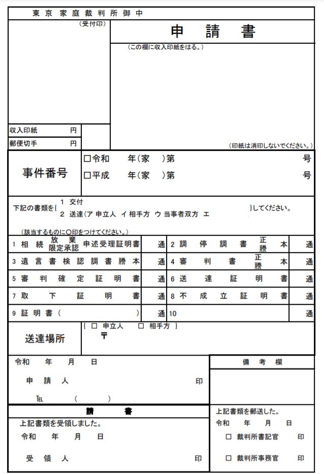 相続放棄申述受理通知書